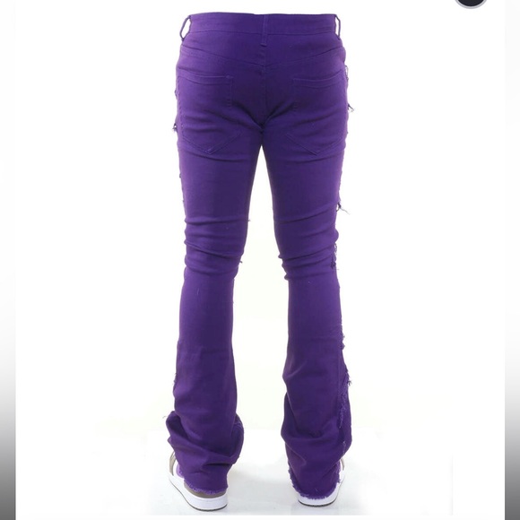 Purple ripped stacks Sz various - Picture 3 of 10